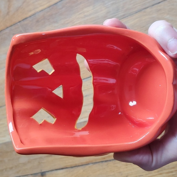 Ceramic pumpkin Halloween candle holder - Picture 4 of 7